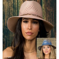 Mujer&apos;s summer vacation travel wide brim Gambler Fedoras Cowboy Poly Braid hats   eb-44265945